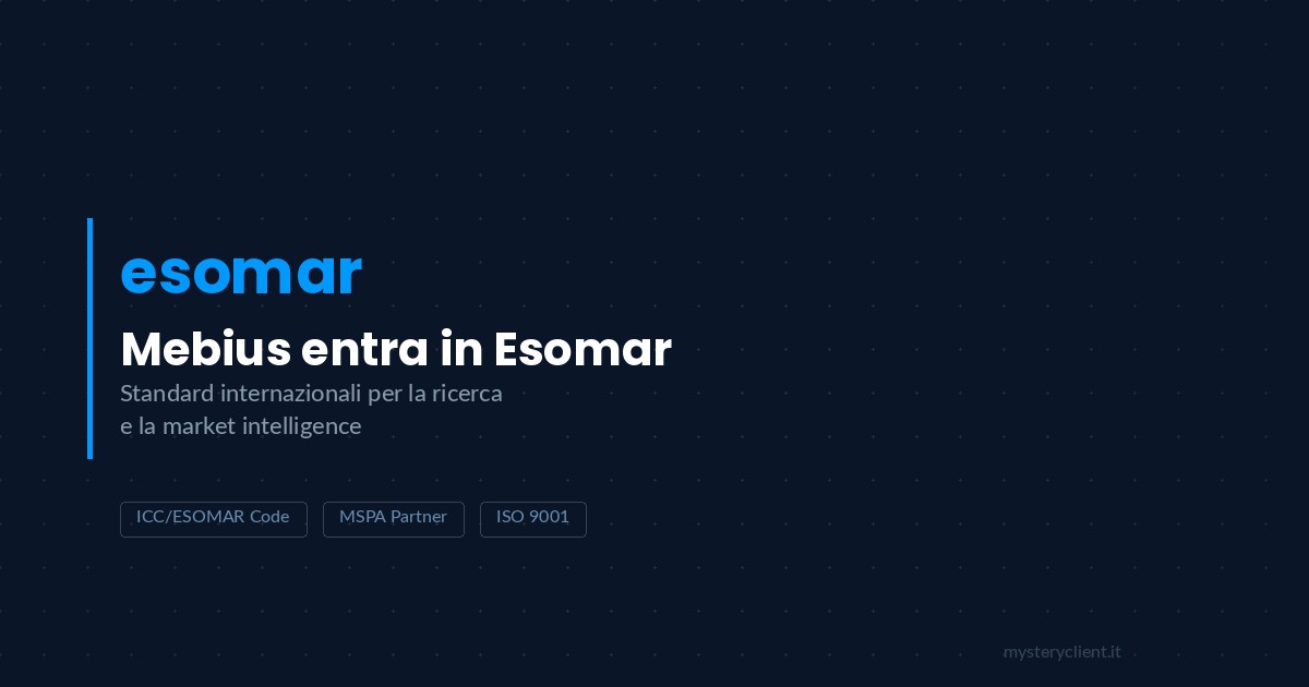 Mebius entra in Esomar: cosa cambia per chi lavora con noi